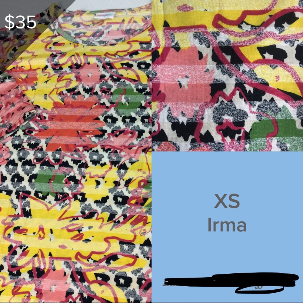 LuLaRoe Irma Size XS. Soft and stretchy BNWT
